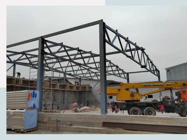 Строительство цехов в Шелехове