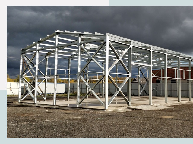 Двускатные ангары в Шелехов от 643 руб. за квадрат