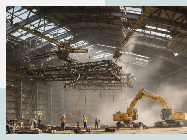 Демонтаж ангаров в Шелехове от 643 руб. за м²